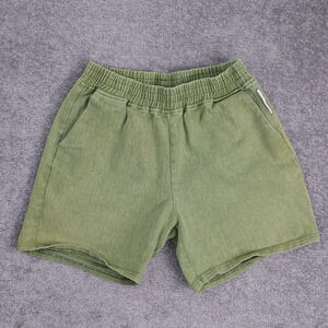 Tiger & Pine Handmade Chinese 24x5 Green Cotton Stretch Pockets Shorts